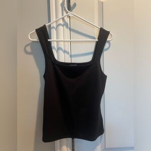 Express black square neck top, size small new with tags